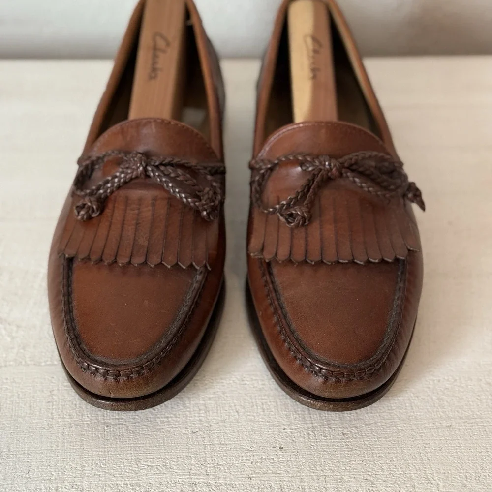 Allen Edmonds Shoes Nottingham TAN LEATHER MOCCASIN Size 8.5